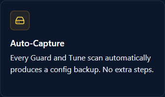 Auto-Capture workflow card on the /vault overview